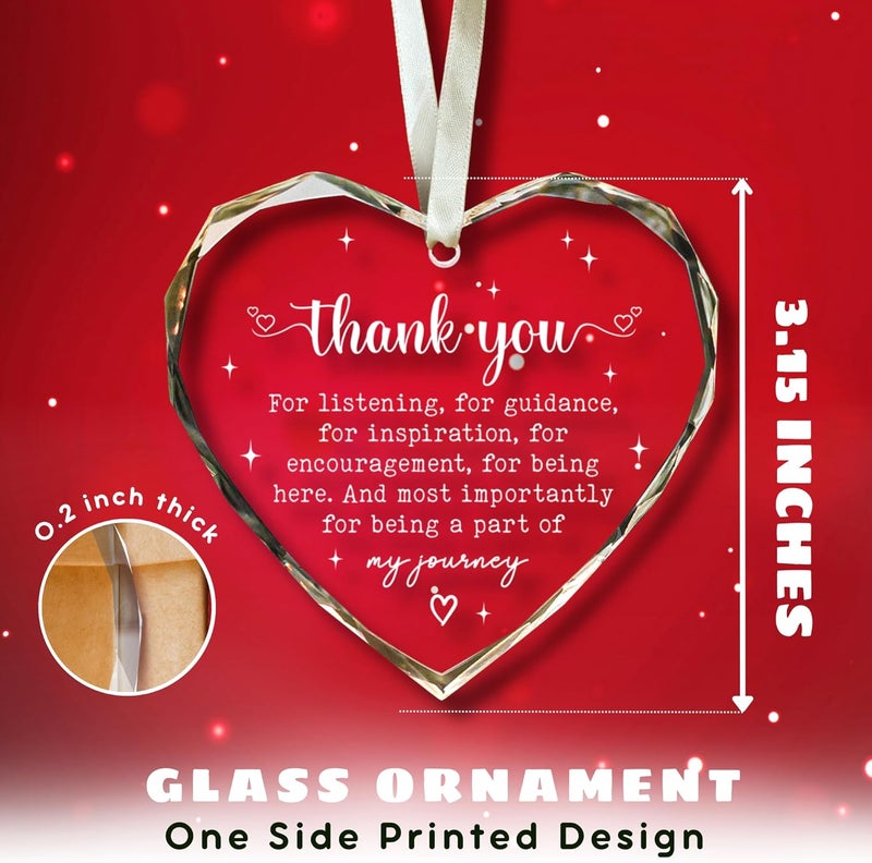 SUCHAGIFT Thank You Gifts for Women, Boss, Coworkers, Manager, Teacher, Nurse, Mom, Friends - Coworker Appreciation Gifts for Birthday, Christmas - Thank You Christmas Ornaments - Glass Ornament - Image 2